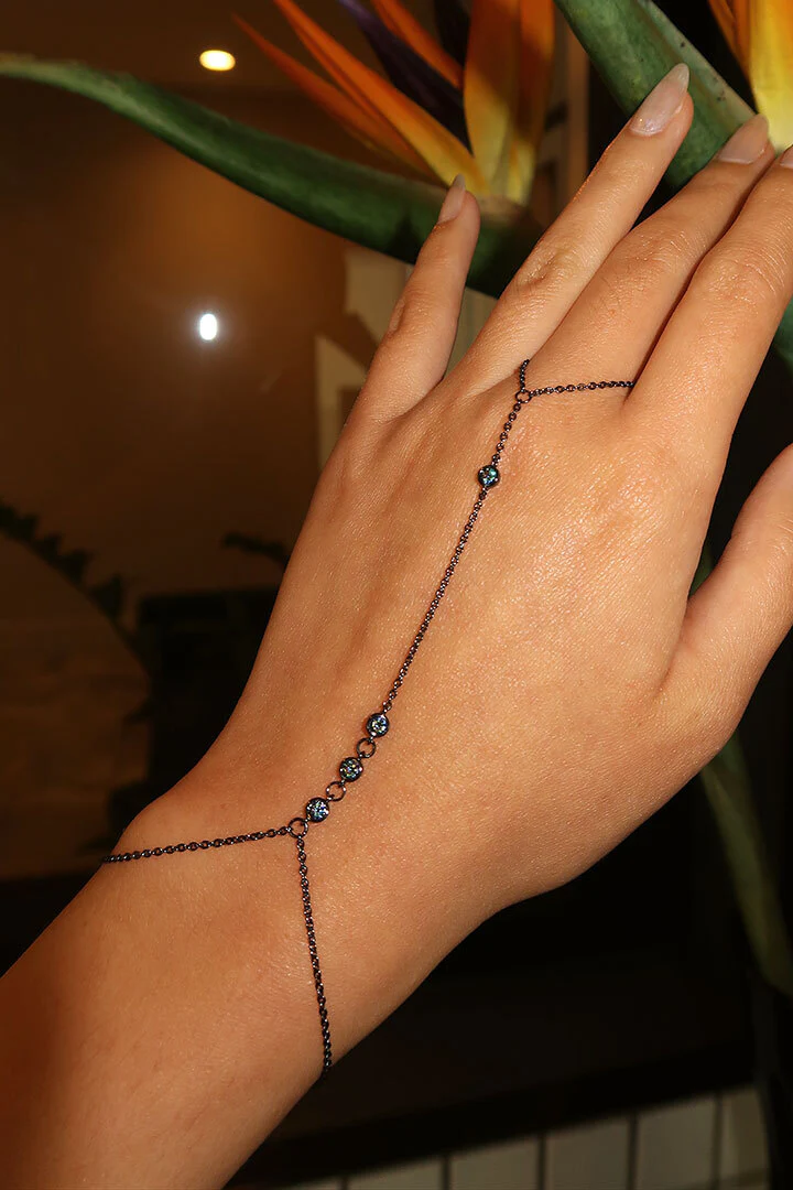 Black Gold Hand Chain - Image 3